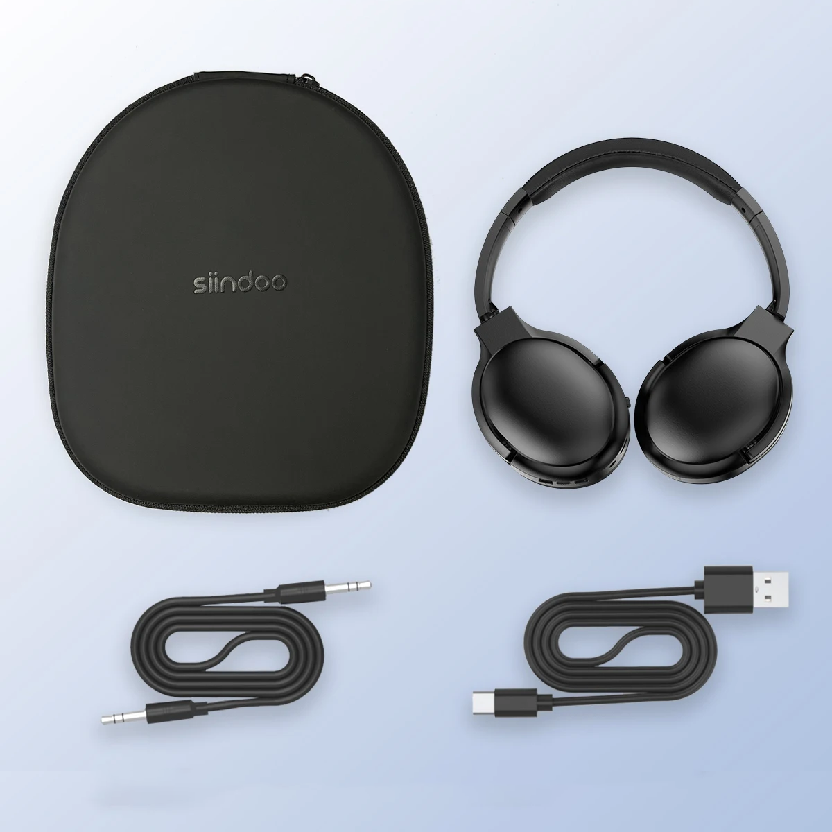 Headphones Siindoo ANC918B – Cancelamento de Ruído Ativo, Bluetooth 5.3, Até 40h de Autonomia Headphones Siindoo ANC918B – Cancelamento de Ruído Ativo, Bluetooth 5.3, Até 40h de Autonomia